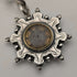 1893 British antique sterling silver Albert chain 42g sterling silver base compass fob