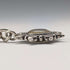 1893 British antique sterling silver Albert chain 42g sterling silver base compass fob