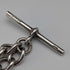 1893 British antique sterling silver Albert chain 42g sterling silver base compass fob