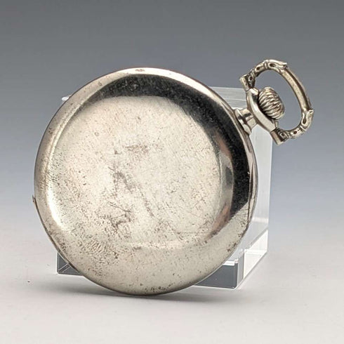 約 1930 年復古歐米茄懷錶裝飾藝術風格合金開放式錶盤運作良好