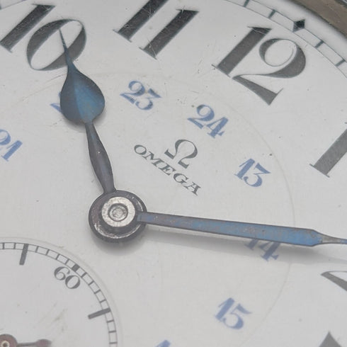 1920年頃 アンティーク オメガ 懐中時計 直径53mm 鉄道時計 合金ケース 動作良好