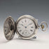 Circa 1910 Antique Longines Pocket Watch with Art Nouveau Decoration, Silver Side Hunter Case, in Good Working Condition