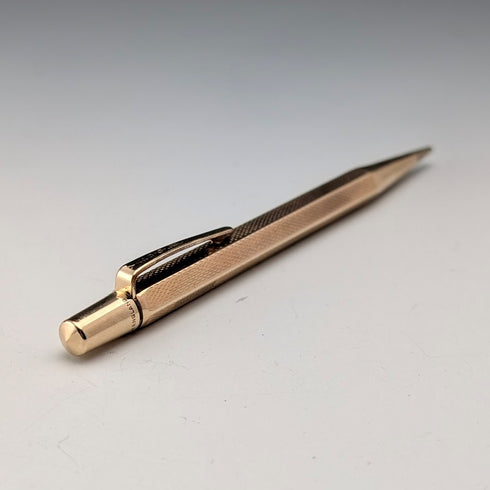 British Vintage Yard O Red Rolled Gold Hexagon Propelled Pencil in Case