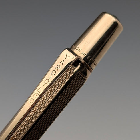 British Vintage Yard O Red Rolled Gold Hexagon Propelled Pencil in Case