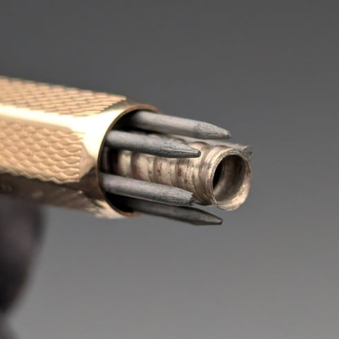 British Vintage Yard O Red Rolled Gold Hexagon Propelled Pencil in Case