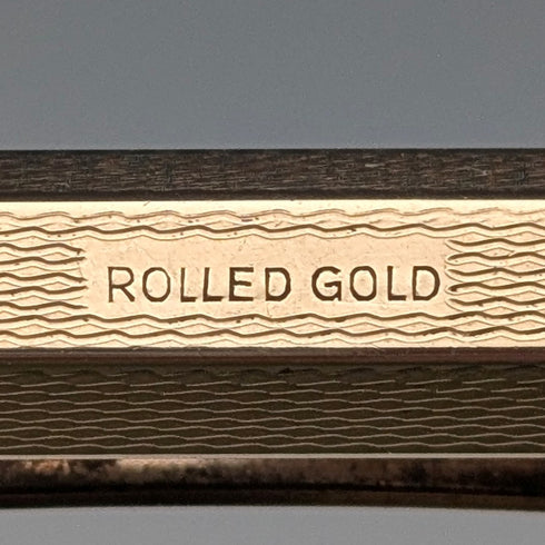 British Vintage Yard O Red Rolled Gold Hexagon Propelled Pencil in Case