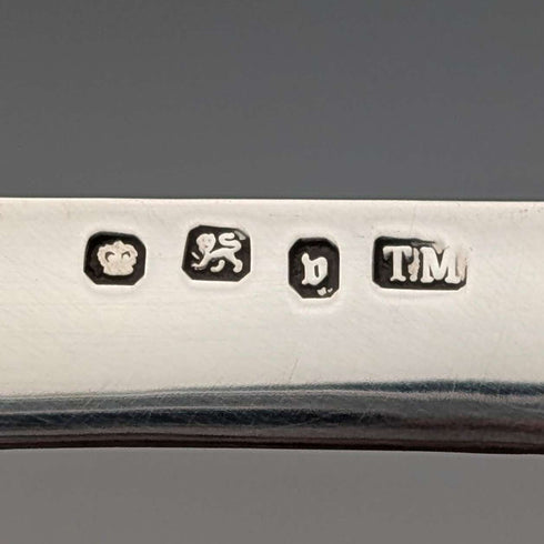 1913 British antique white mother-of-pearl handle, pure silver blade penknife by Thomas Marples