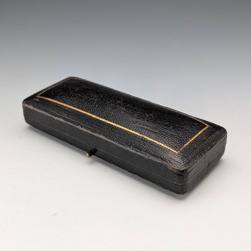 1898 British antique sterling silver handle and blade penknife in case James Deakin & Sons