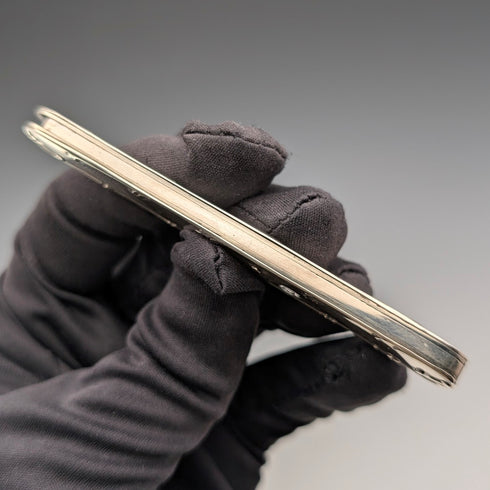 1898 British antique sterling silver handle and blade penknife in case James Deakin & Sons