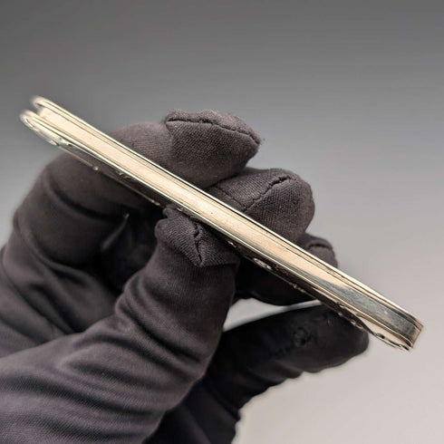 1898 British antique sterling silver handle and blade penknife in case James Deakin & Sons
