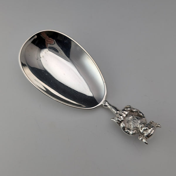 Vintage British silver plate Lincoln Imp tea caddy spoon