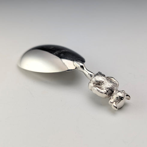 復古英國銀盤林肯小鬼茶葉罐勺