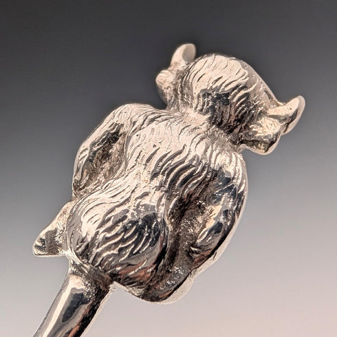 復古英國銀盤林肯小鬼茶葉罐勺