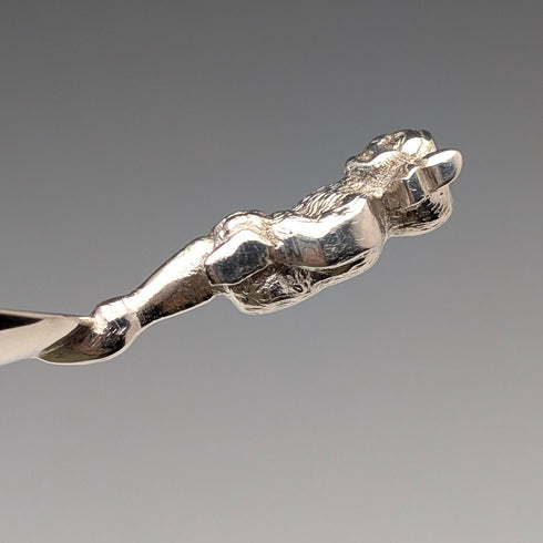 復古英國銀盤林肯小鬼茶葉罐勺