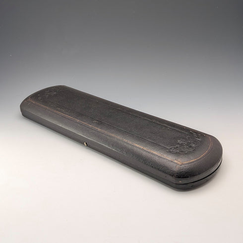 古董英國銀盤魚餐具組(附盒)