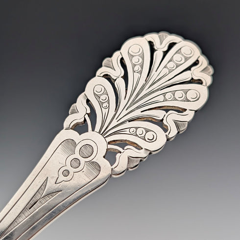 古董英國銀盤魚餐具組(附盒)