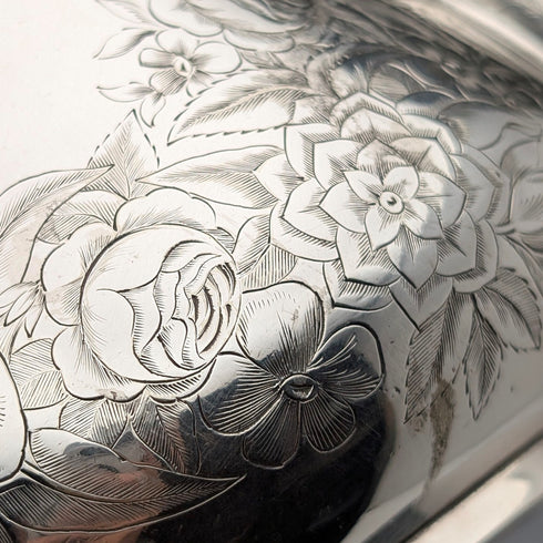 19 世紀晚期英國古董銀盤茶壺 Mappin Brothers