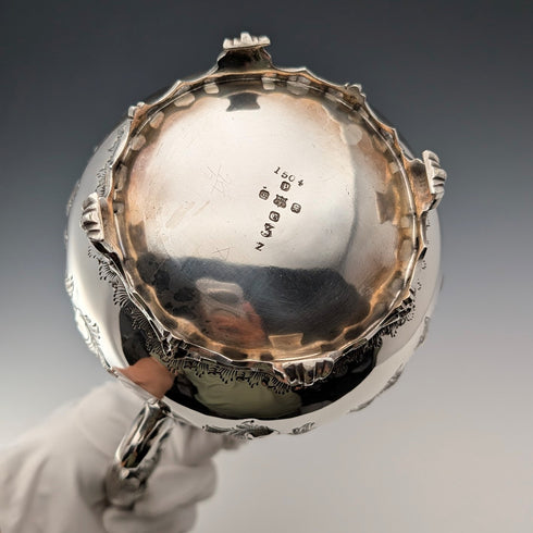 初期ビクトリアン 英国アンティーク シルバープレート製 ウォータージャグ Martin&Hall