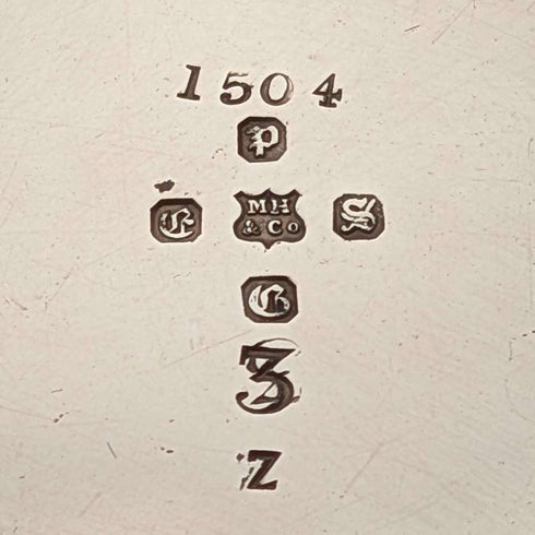 維多利亞早期英國古董銀盤水壺 Martin & Hall