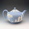 英國復古韋奇伍德茶壺 Jasperware 淡藍色