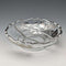 Vintage American Silver Overlay Divided Bowl with UV Glow Glass