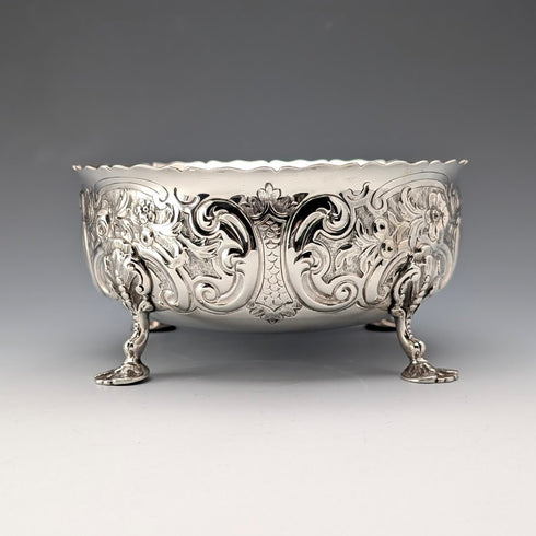 1873 年英國古董純銀高腳碗 236 克 Daniel & Charles Houle