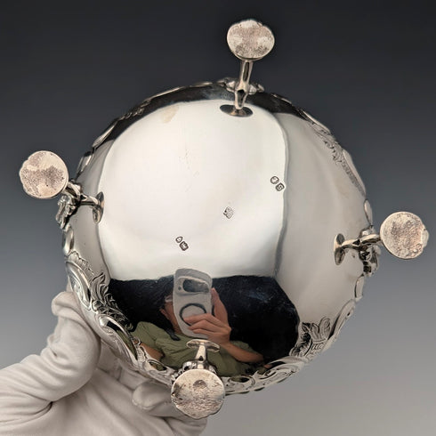 1873 年英國古董純銀高腳碗 236 克 Daniel & Charles Houle