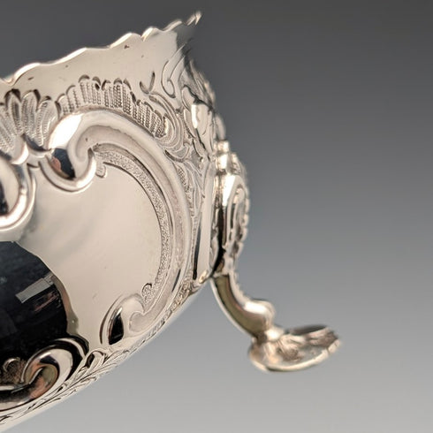 1873 年英國古董純銀高腳碗 236 克 Daniel & Charles Houle