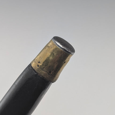 約 1900 年英國古董黑軸純銀圓柄手杖 88 厘米