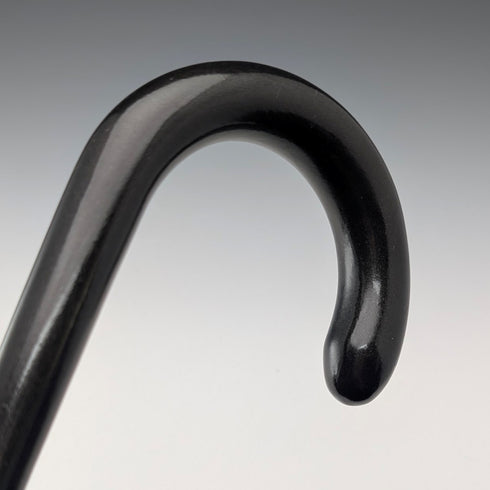 1920 年代至 1930 年代英國復古黑軸彎柄純銀裝飾手杖 78 厘米