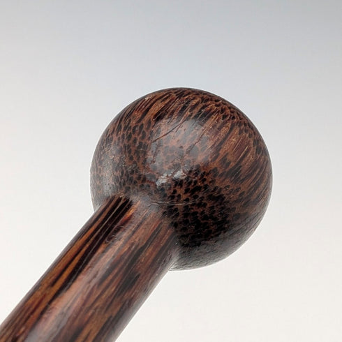 アンティーク ブラウン&ブラックシャフト ロンデルハンドル ステッキ 杖 83cm