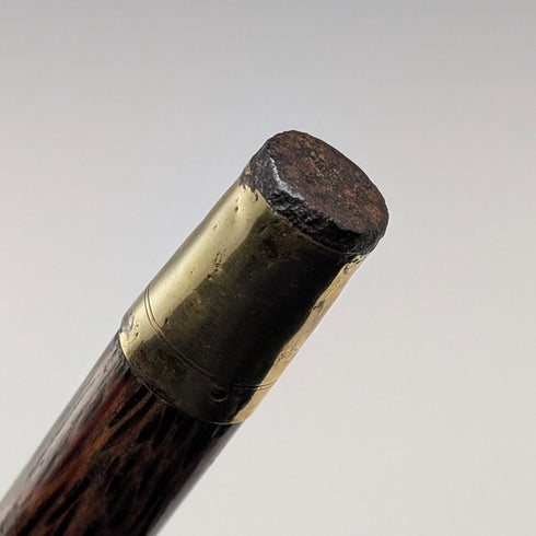 アンティーク ブラウン&ブラックシャフト ロンデルハンドル ステッキ 杖 83cm