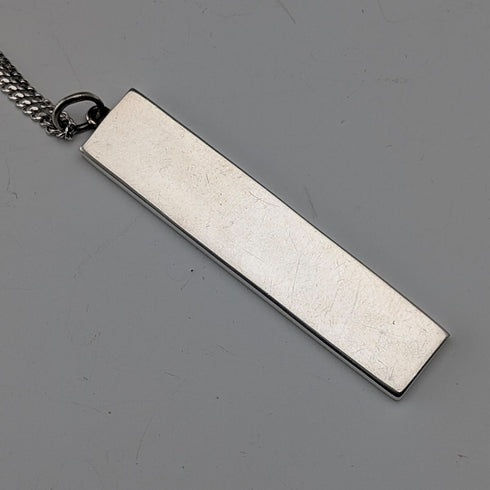 1977 British pure silver Jubilee ingot pendant, 11.8g, with pure silver necklace, MJ