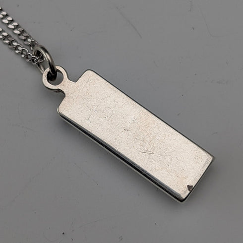 2000年 英国 純銀製 インゴットペンダント計10.3g 純銀ネックレス付 RC