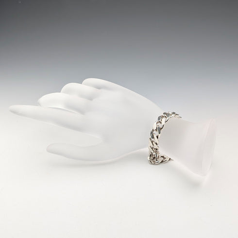 ヴィンテージ 純銀製 喜平型チェーン ブレスレット 32g