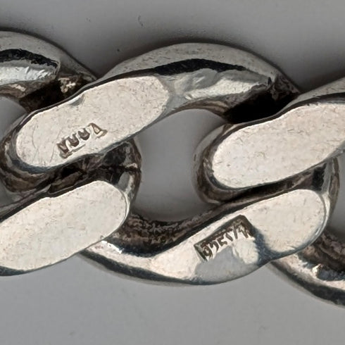 ヴィンテージ 純銀製 喜平型チェーン ブレスレット 32g