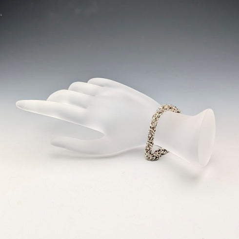 ヴィンテージ 純銀製 ビザンチンチェーン ブレスレット 21g