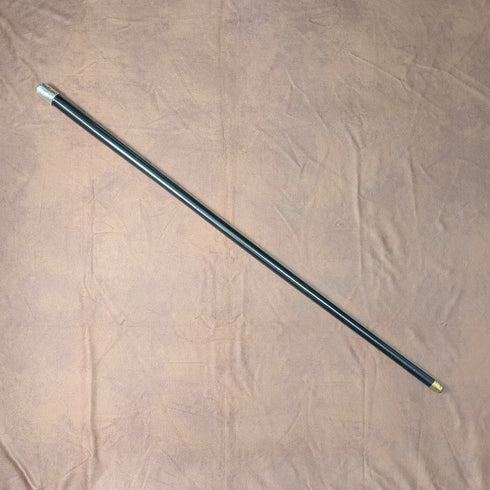 1897 年英國古董黑桿純銀圓柄手杖,90 厘米,GL&Co