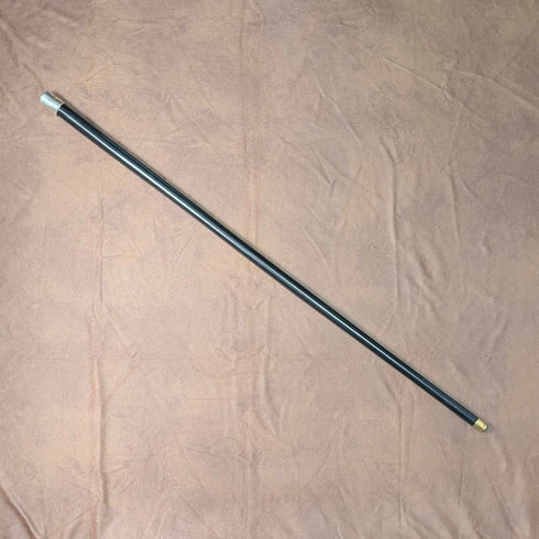 1897年 英国アンティーク ブラックシャフト 純銀製ロンデルハンドル ステッキ 90cm GL&Co