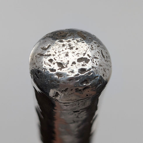 1900年頃 英国アンティーク ブラックシャフト 純銀製ロンデルハンドル ステッキ 90cm