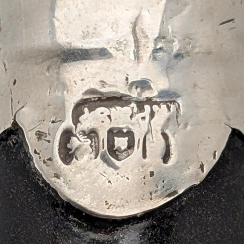 1900年頃 英国アンティーク ブラックシャフト 純銀製ロンデルハンドル ステッキ 90cm