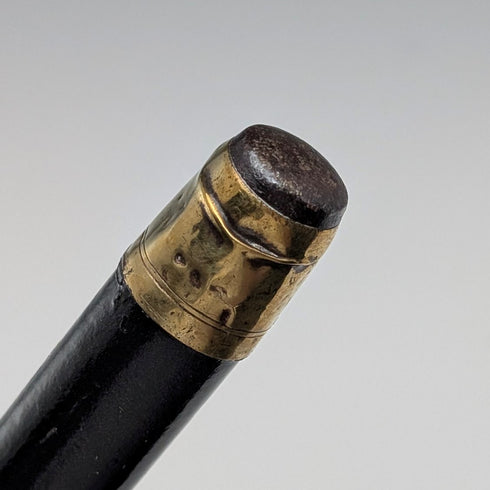 1897 年英國古董黑桿純銀圓柄手杖,90 厘米,GL&Co