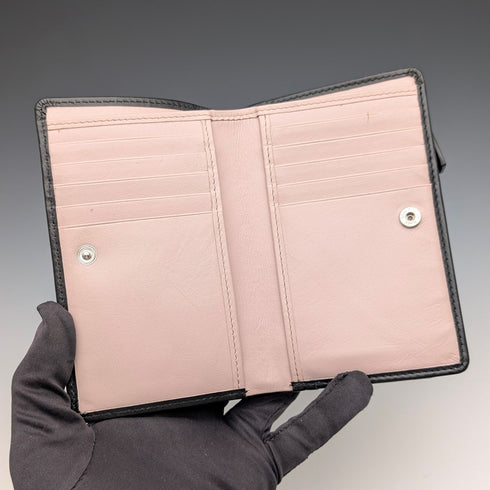 Radley London 黑色牛皮雙折錢包 蘇格蘭梗款