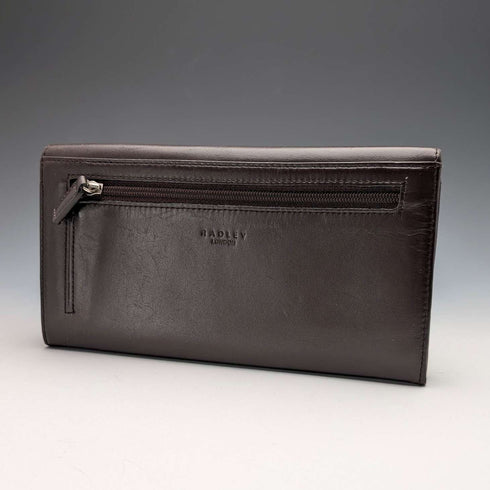 英国Radley 牛革ブラウン レザーウォレット 長財布 スコティッシュテリア
