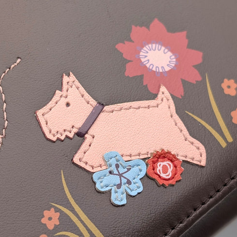 British Radley Brown Cowhide Leather Wallet, Scottish Terrier