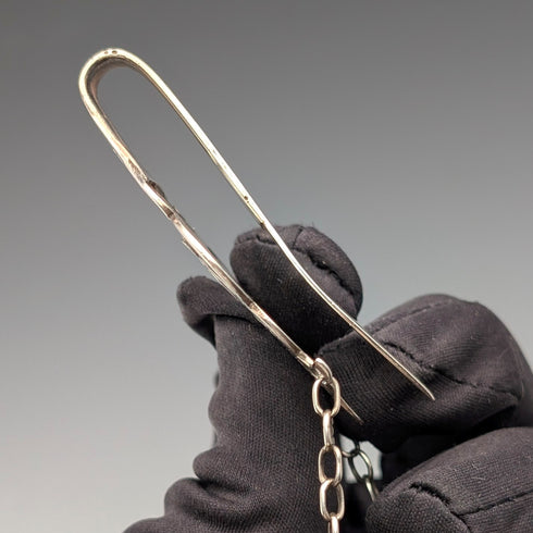 1897 年英國古董純銀城堡漆眼鏡盒,喬治尤金