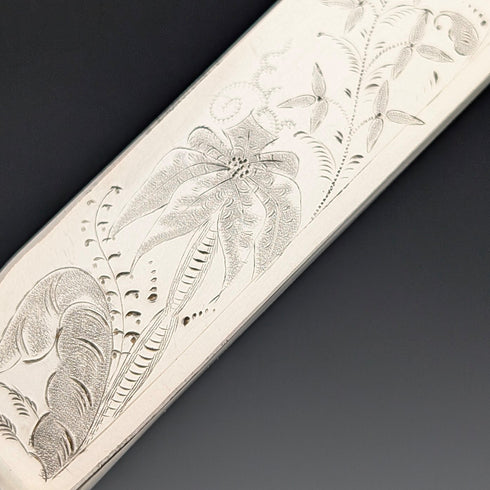 1836年 英国アンティーク 純銀ハンドル デザートカトラリー2ペア Charles Needham