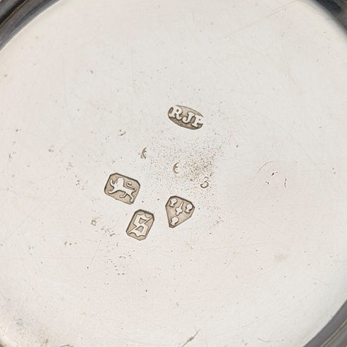 1881 British antique John Cowgill sterling silver pocket watch with key winding mechanism, 53mm diameter, in good working order