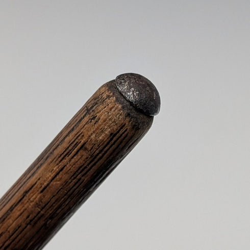 1919年 英国アンティーク ブラウンシャフト 曲がりハンドル 純銀装飾 軽量ステッキ 杖 82cm