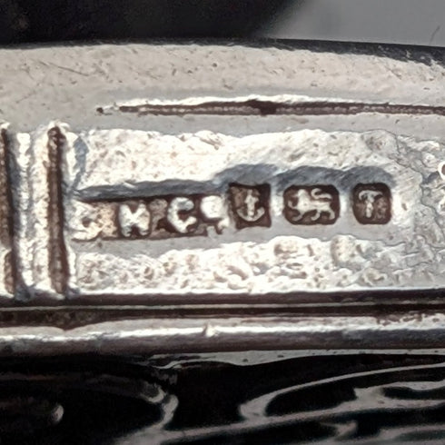 英国ヴィンテージ 純銀製 オーバル型ロケットペンダント 純銀ネックレス付き 計38g CHC